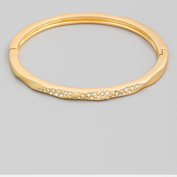 Fabulous Parisian Faux Diamonds Love Bracelet bangle stainless steel - Picture 2 of 4